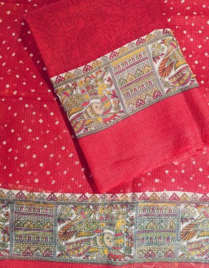 Kota Doria 2PC Digital Print Suit (Dupatta & Panel Work)