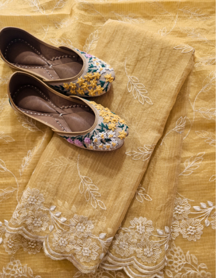 Elegant Kota Doria Tissue Suit