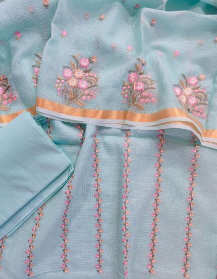 Myra Kota Doria Embroidered Suit
