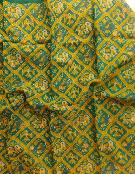 Elegant Kota Doria Patola Printed Saree with Zari