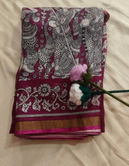 Dark Raspberry Saree