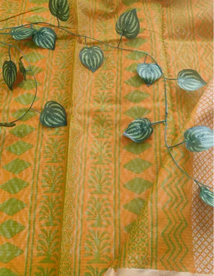 Kota Doria Printed Saree