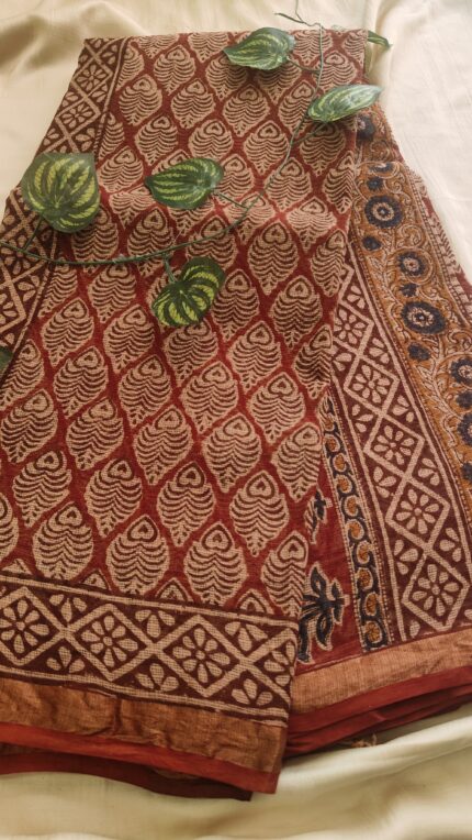 Kota Doria Printed Saree