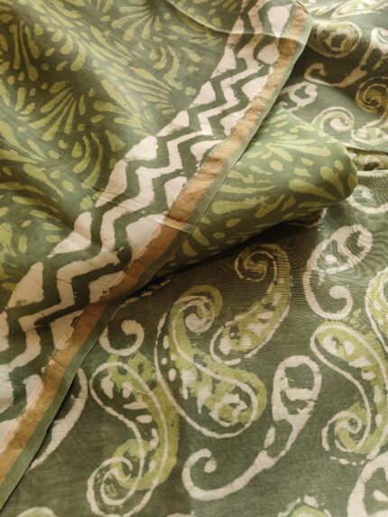Maheshwari Block Print 3 Piece Suit