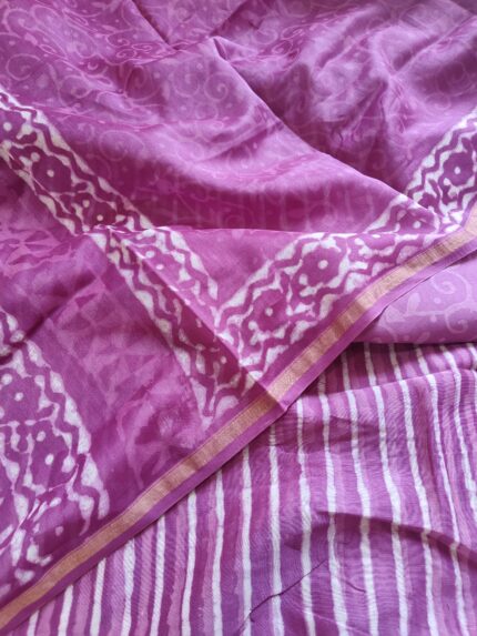 Maheshwari Block Print 3 Piece Suit