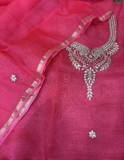 Kota Silk Handwork Suit with Gota Patti Work