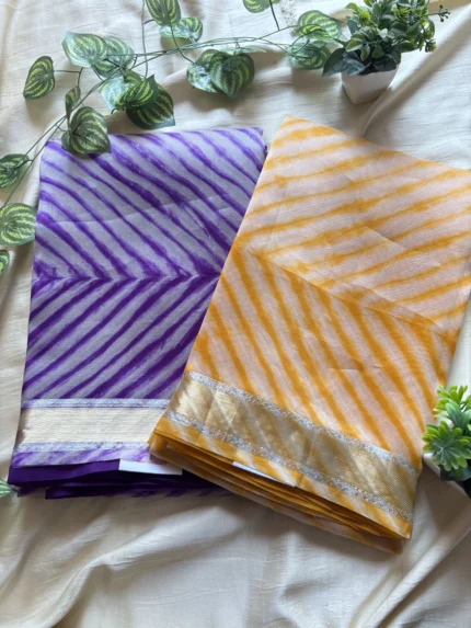 Pure Kora Organza Arshi Dyed Saree