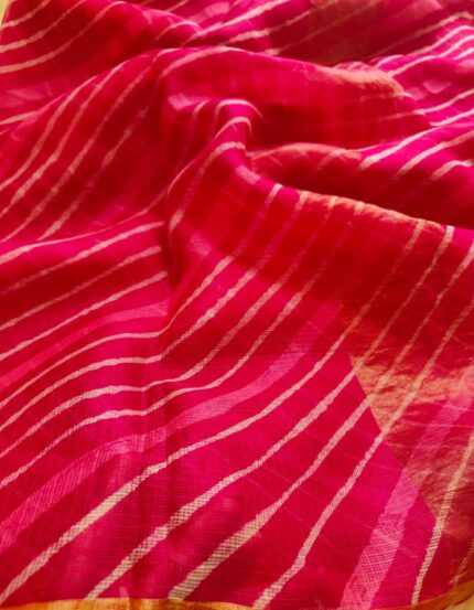 Kota Silk Plain Lehariya Saree